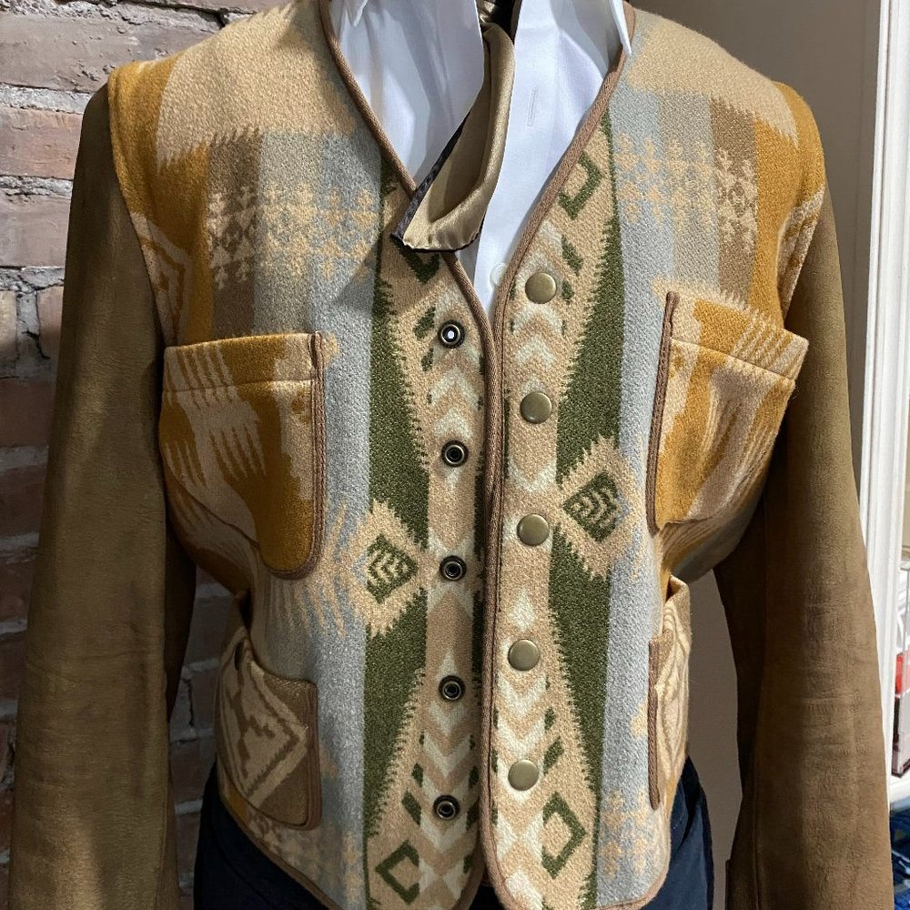 Ralph Lauren Navajo Blazer with Leather Sleeves